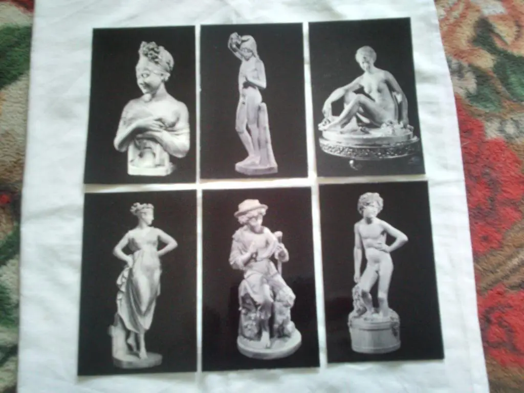 Западноевропейская скульптура XVIII - XIX веков 1976 г. полный набор - 16 откр. 2