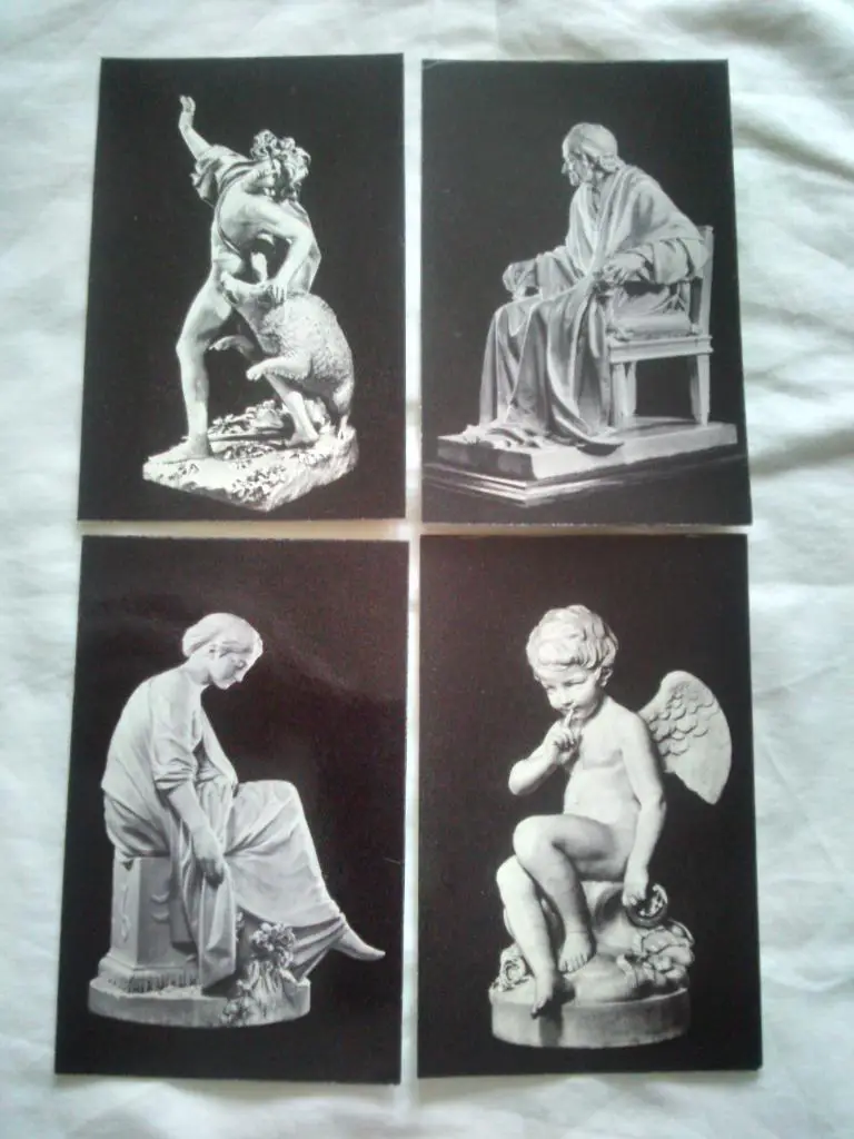 Западноевропейская скульптура XVIII - XIX веков 1976 г. полный набор - 16 откр. 4