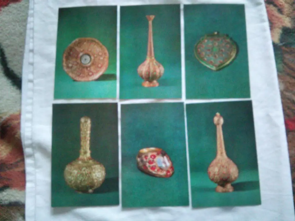 Ювелирные изделия Индии XVII века 1975 г. полный набор - 16 открыток (чистые) 2