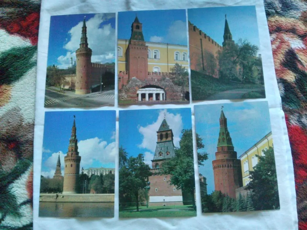 Стены и башни Московского Кремля 1980 г. полный набор - 16 открыток (чистые) 3