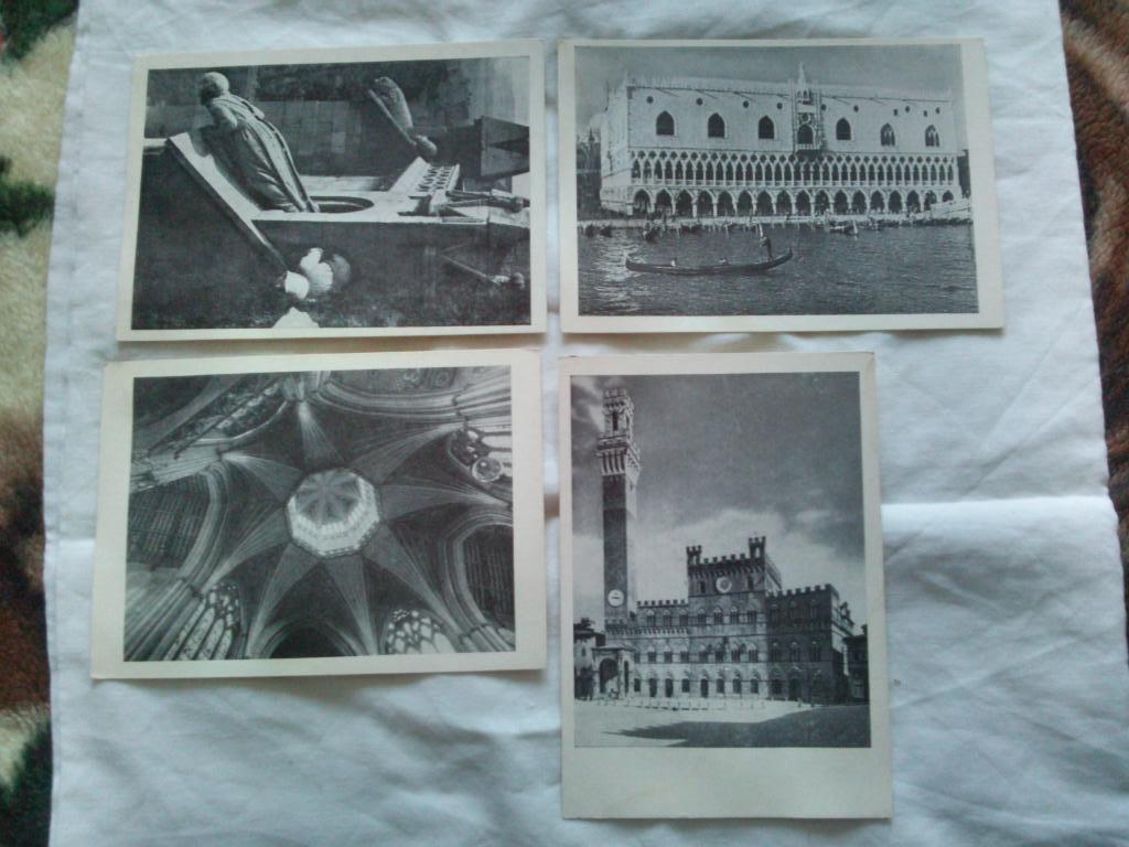 Архитектура средневековой Европы 1973 г. полный набор - 16 открыток (Готика) 5