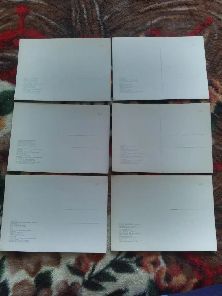 Сокровища алмазного фонда СССР 1970 г. , полный набор - 12 открыток (чистые) 5