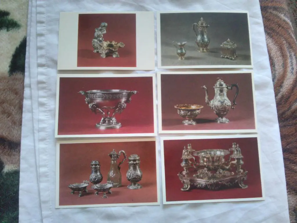 Английское серебро в Эрмитаже 1980 г. полный набор - 16 открыток ( Искусство ) 2