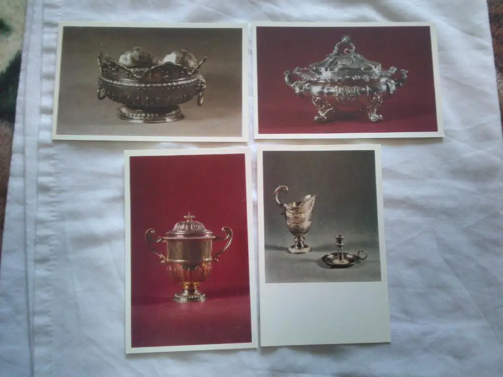 Английское серебро в Эрмитаже 1980 г. полный набор - 16 открыток ( Искусство ) 3