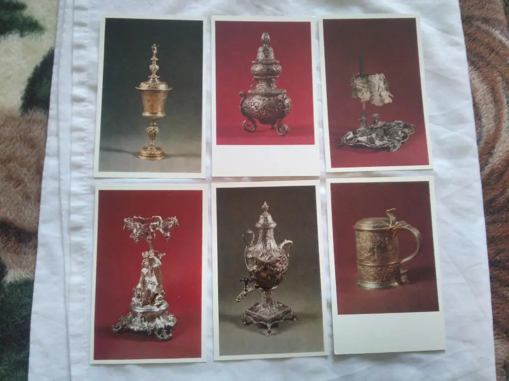 Английское серебро в Эрмитаже 1980 г. полный набор - 16 открыток ( Искусство ) 4