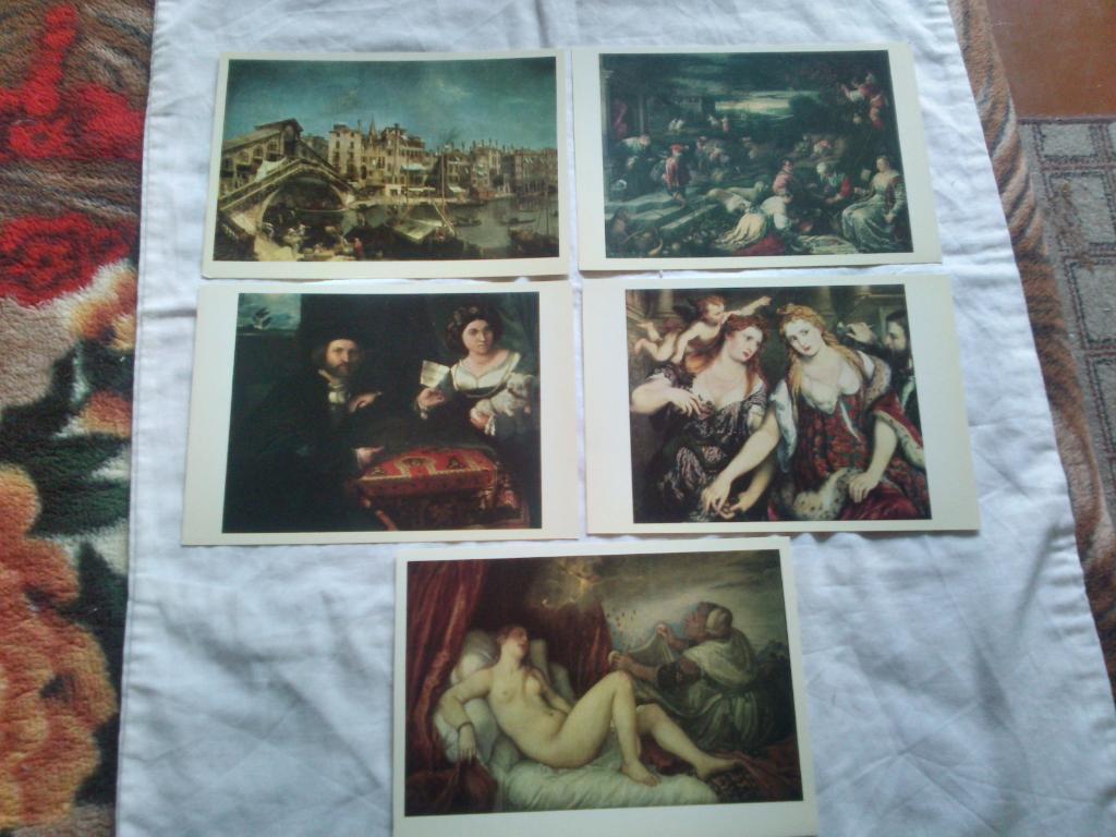 Венецианская живопись 1978 г. полный набор - 16 открыток (чистые , в идеале) 4