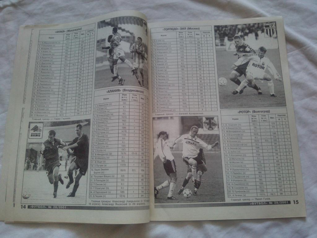 Еженедельник : Футбол № 28 (14 - 21 июля) 2001 г. 4