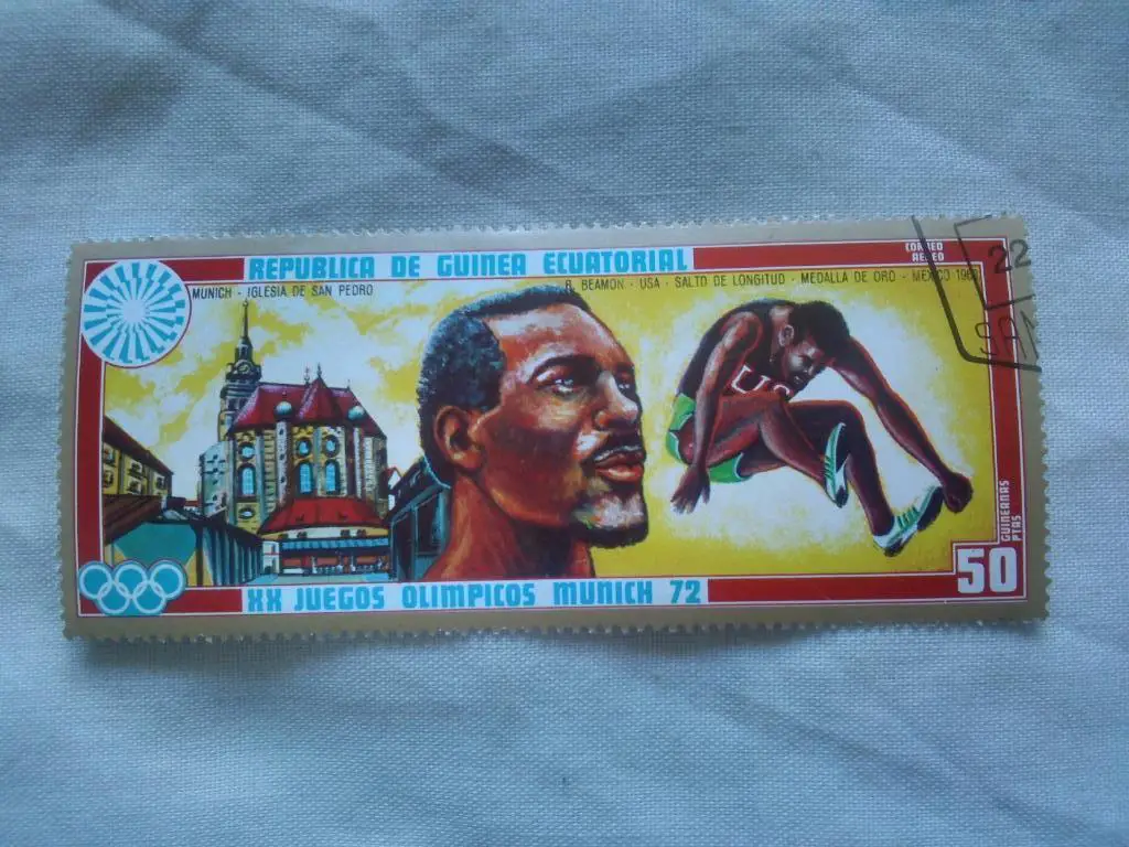 Экваториальная Гвинея Олимпиада 1972 г. Олимпийские чемпионы прыжки в длину