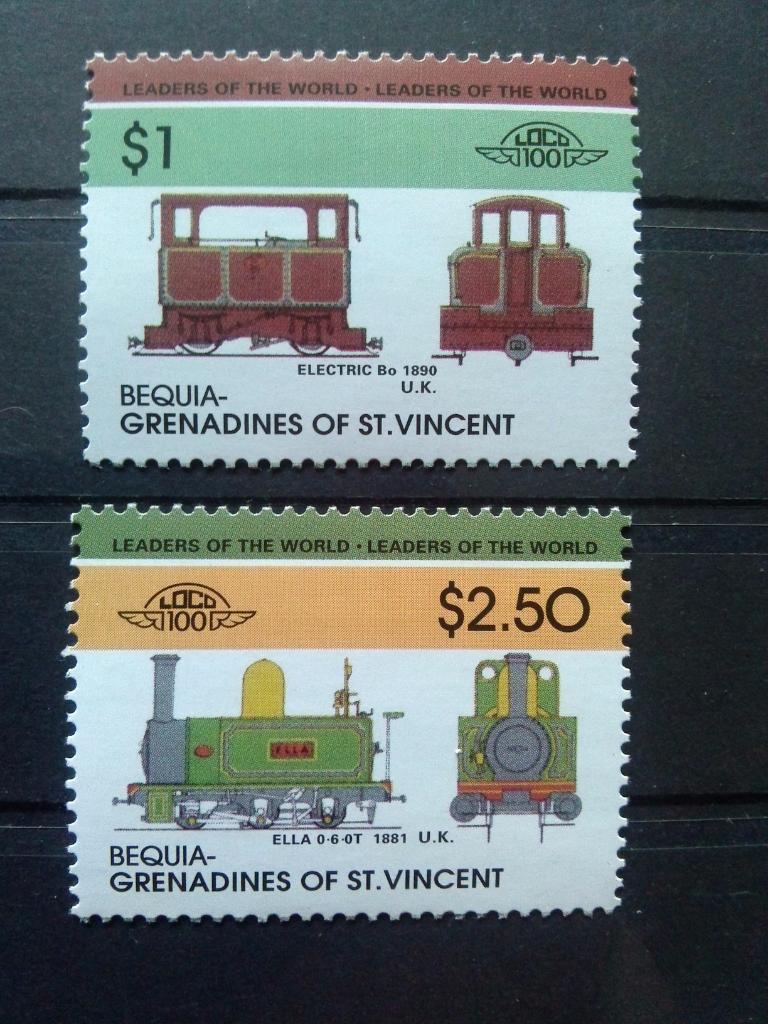 Grenadines of St.Vincent : Паровоз и локомотив MNH ** (филателия) транспорт