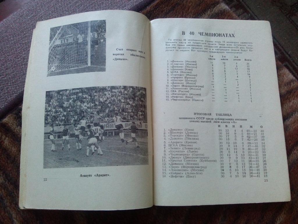 Футбол : календарь - справочник 1978 г. ФК Арарат (Ереван , Армения) спорт 7