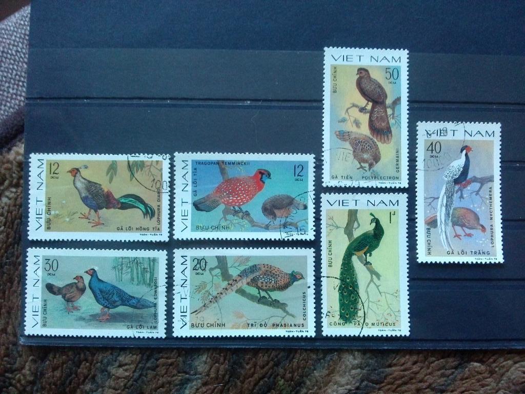 Вьетнам 1978 г. полная серия ( Фауна , птицы ) филателия ( 7 марок )