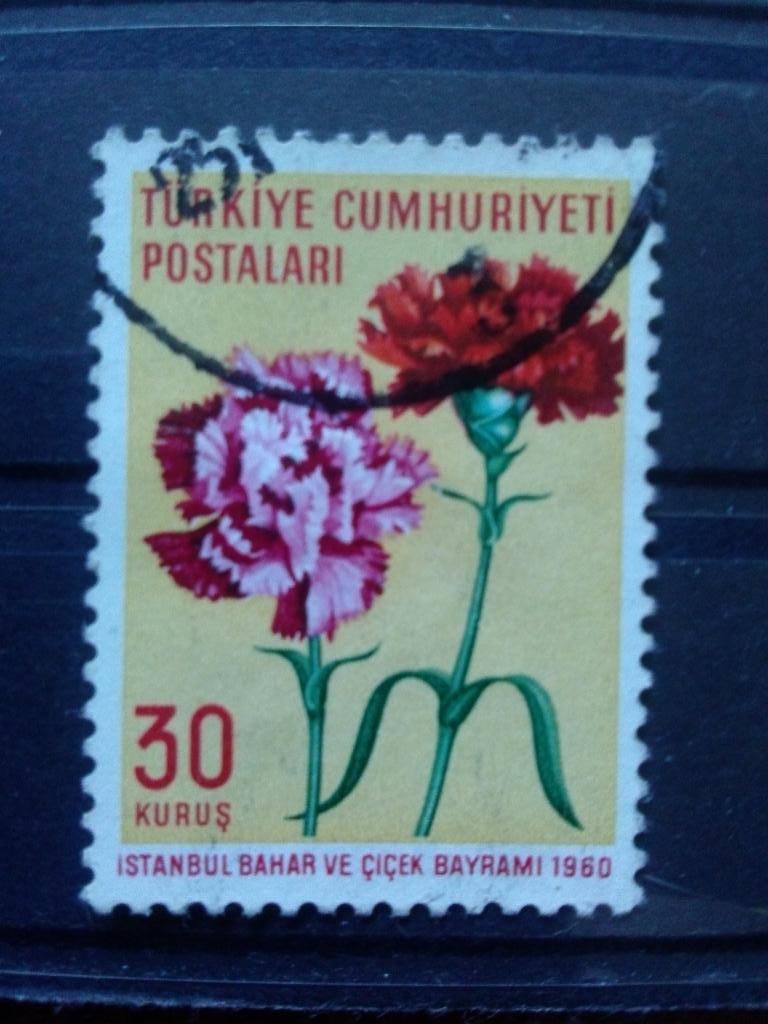 Турция 1960 г. Цветы , флора , растения ( филателия )