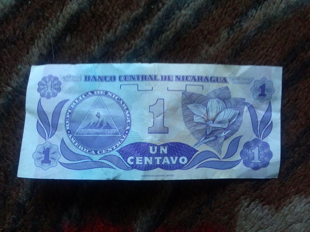 Банкнота (купюра) 1 центаво ( Un Centavo ) Никарагуа ( Nicaragua ) нумизматика 1