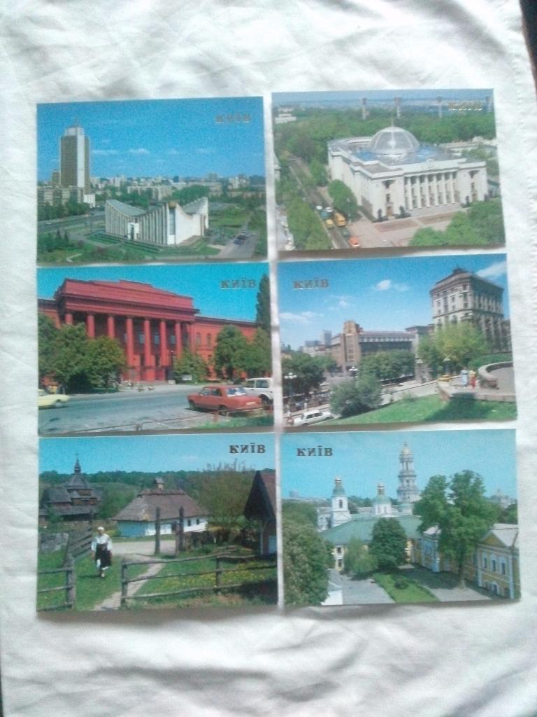 Города СССР : Киев ( Украина ) 1989 г. полный набор - 18 открыток ( чистые ) 2