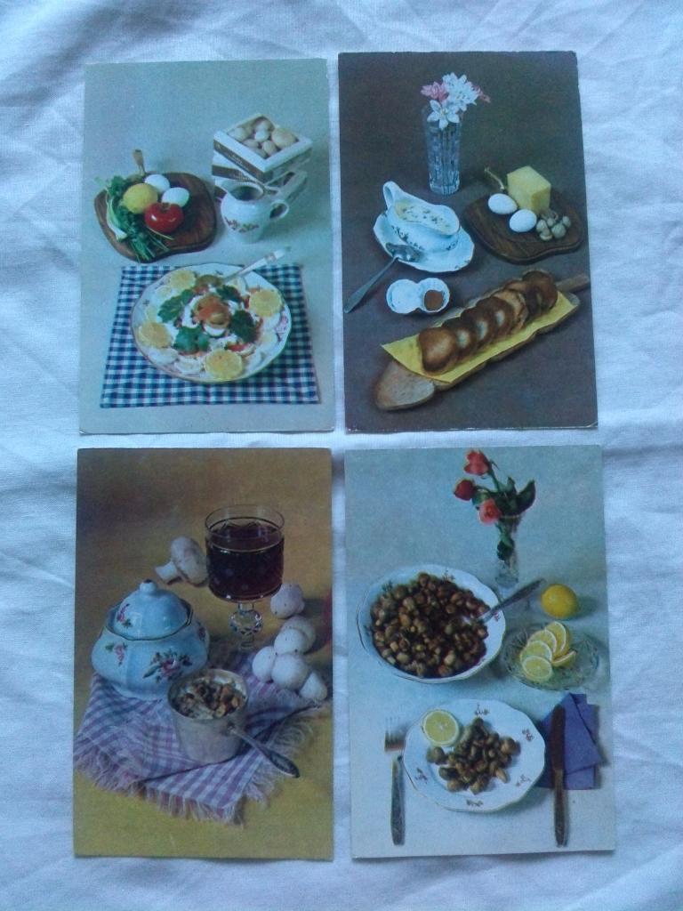 Советы хозяйкам 1985 г. полный набор - 15 открыток (блюда из шампиньонов) 3