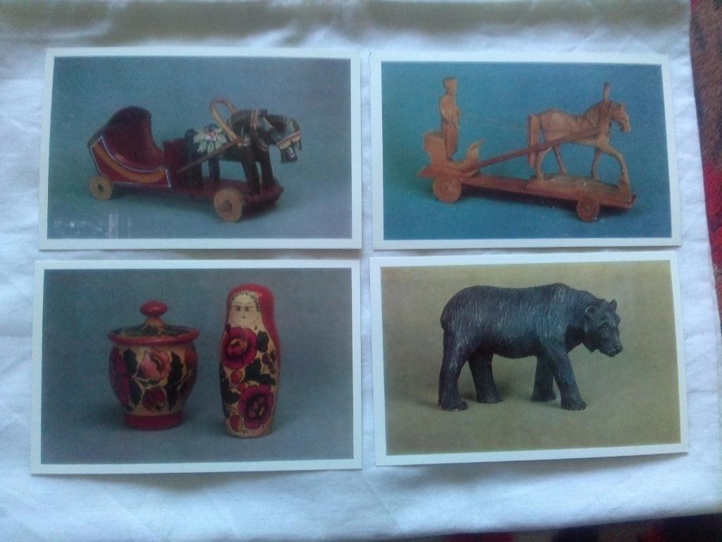 Русская народная игрушка 1984 г. полный набор - 16 открыток (Искусство) чистые 4
