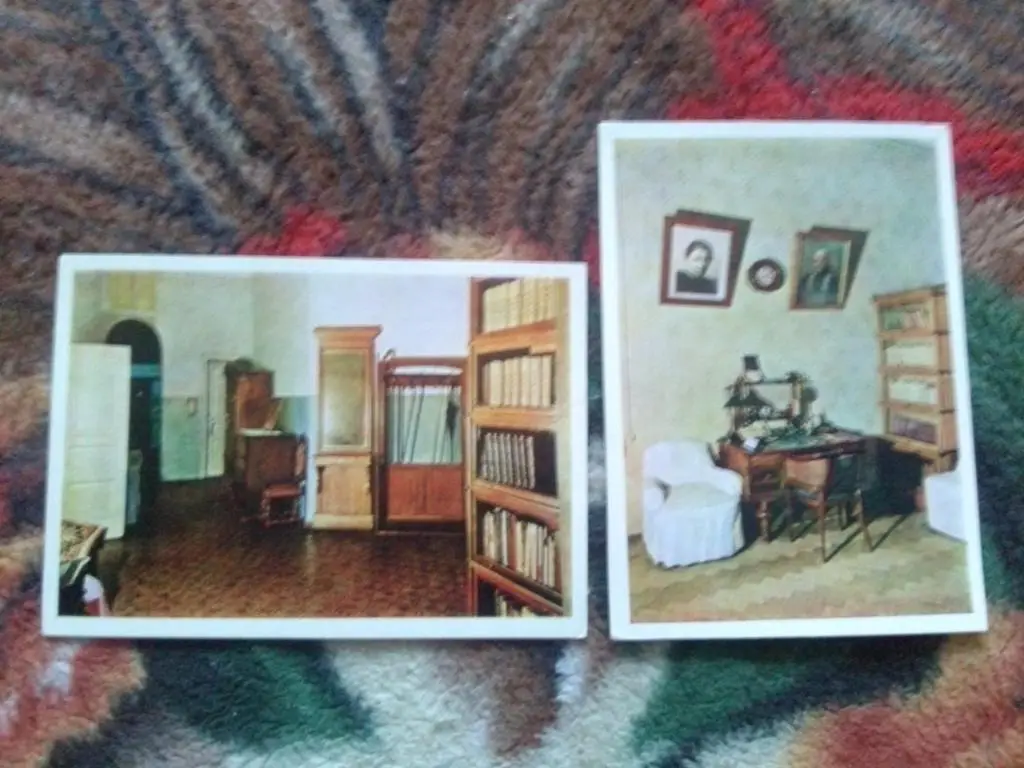 Кабинет и квартира В.И. Ленина в Кремле 1962 г. полный набор - 8 открыток (Ленин 4