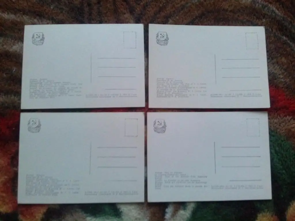 Кабинет и квартира В.И. Ленина в Кремле 1962 г. полный набор - 8 открыток (Ленин 6