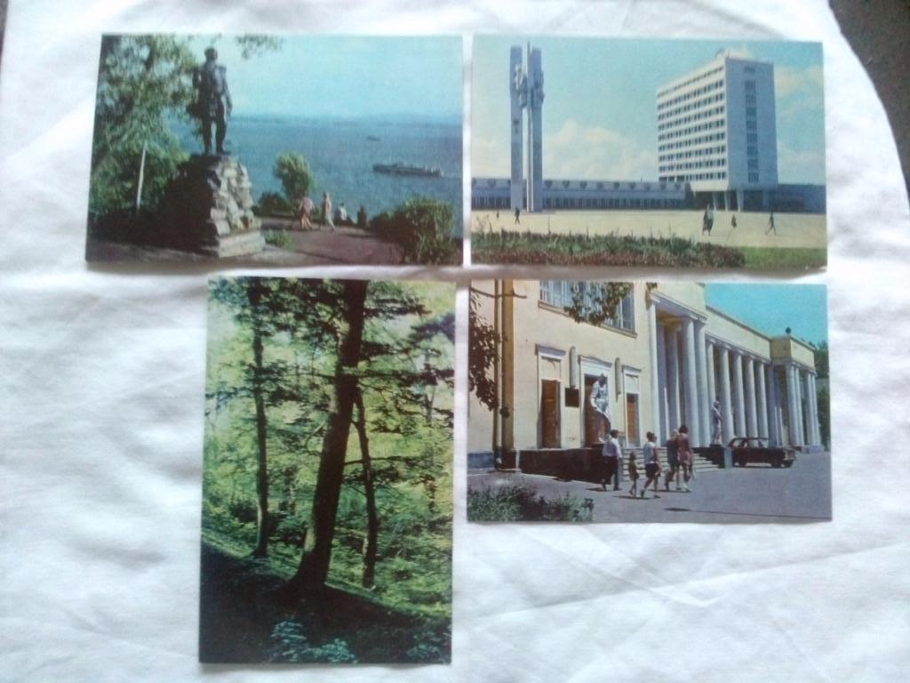 Города СССР : Хабаровск 1977 г. полный набор - 12 открыток (чистые) Стадион 3