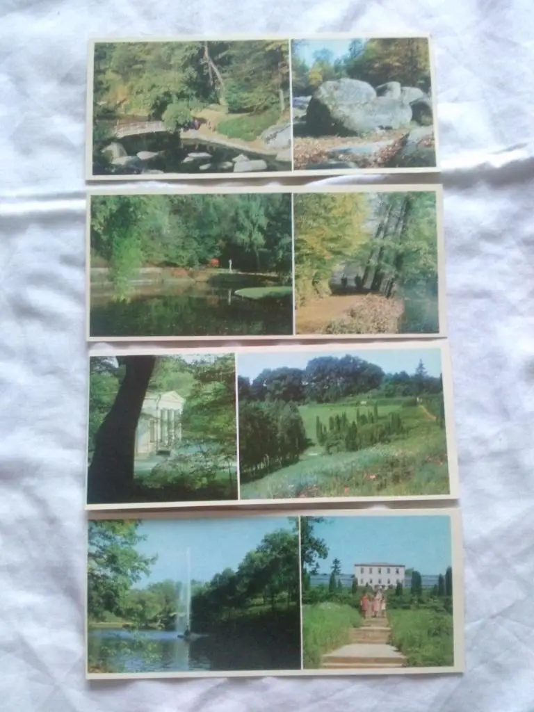 Софиевка - Дендропарк 1983 г. полный набор - 14 открыток (Парк , природа) 3