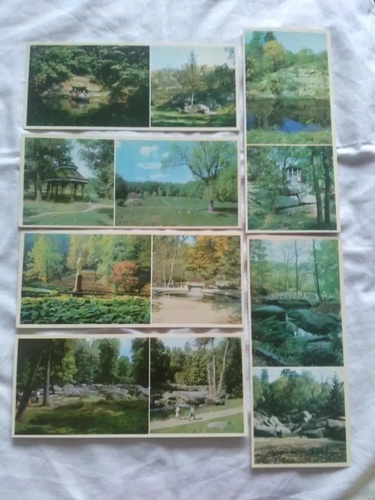 Софиевка - Дендропарк 1983 г. полный набор - 14 открыток (Парк , природа) 4