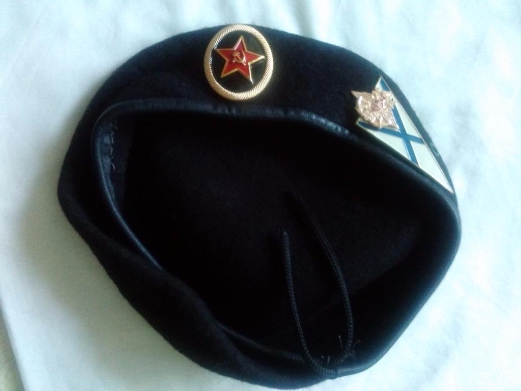 ВМФ России (Флот) : Берет морской пехоты (Морская пехота) с кокардой и знаком 1