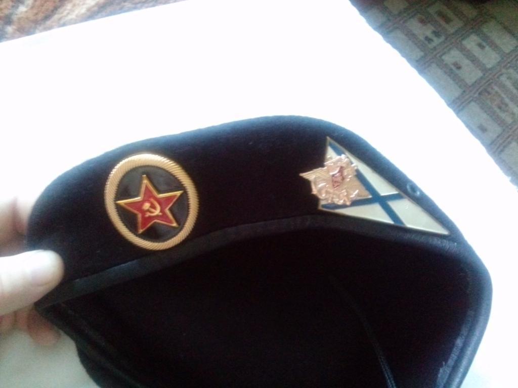 ВМФ России (Флот) : Берет морской пехоты (Морская пехота) с кокардой и знаком 3