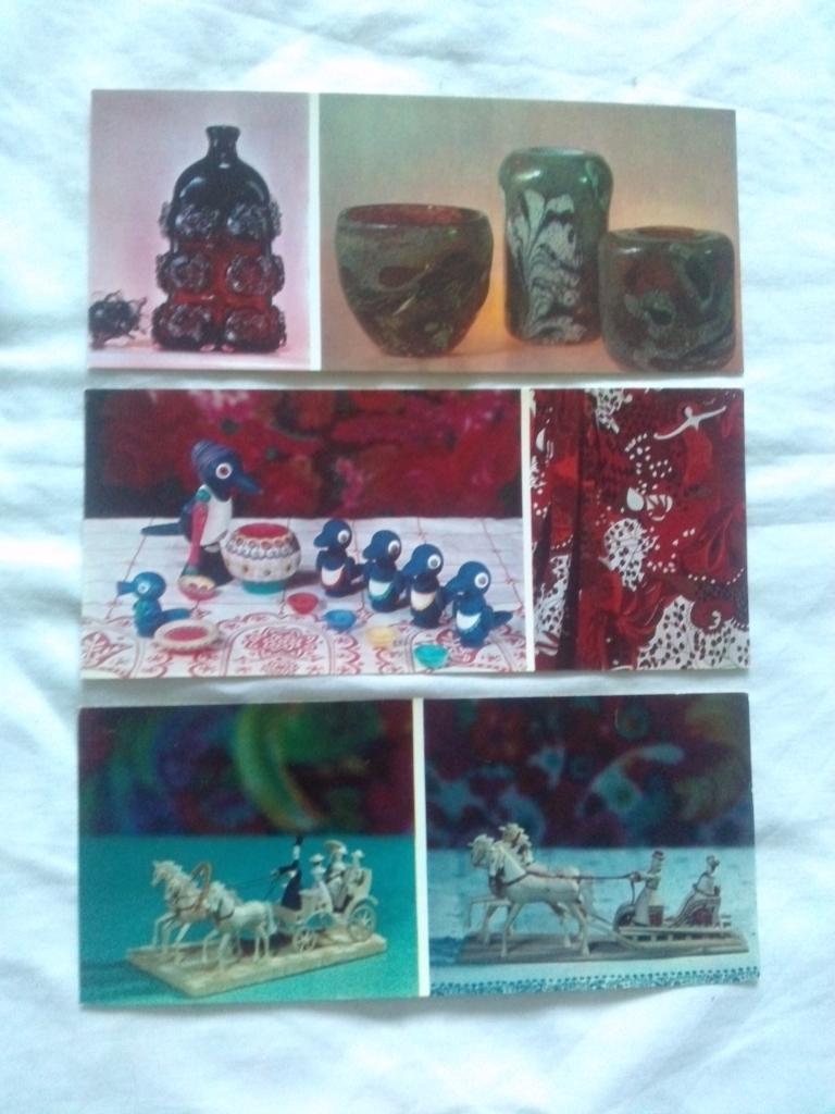 Народные промыслы : Прикладницы 1976 г. полный набор - 12 открыток (Ремесла) 3