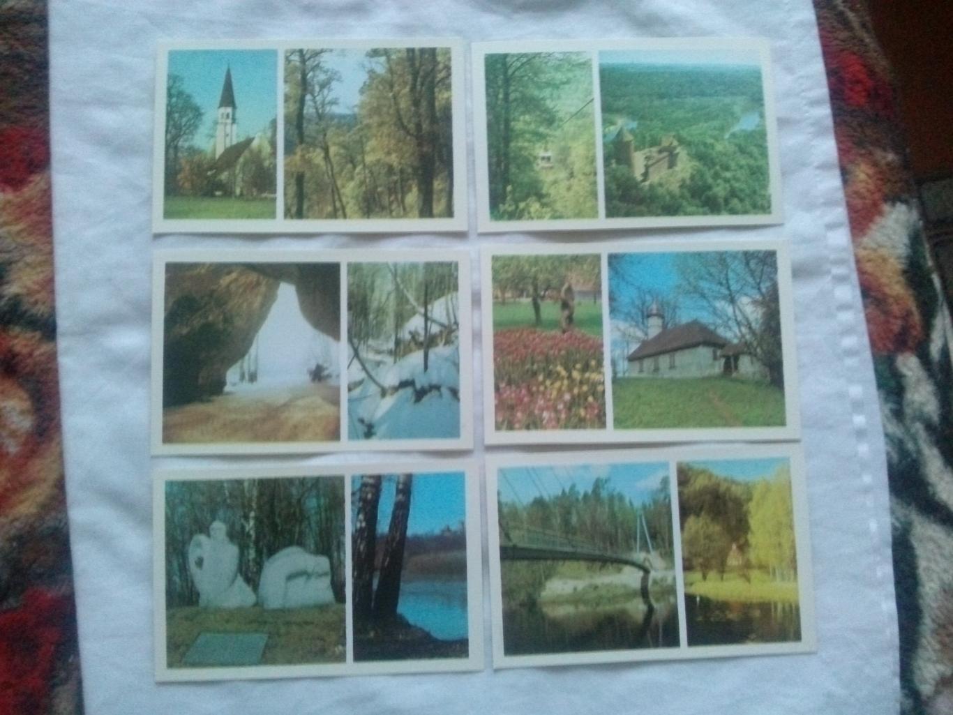 Памятные места СССР : Сигулда (Sigulda) 1984 г. полный набор- 18 открыток Латвия 4