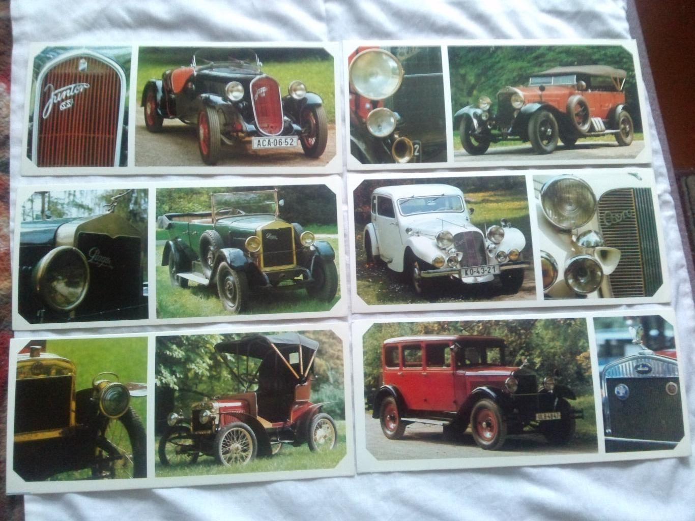 Чехословакия : Старинные автомобили (70 - е годы) полный набор - 21 открытка 2