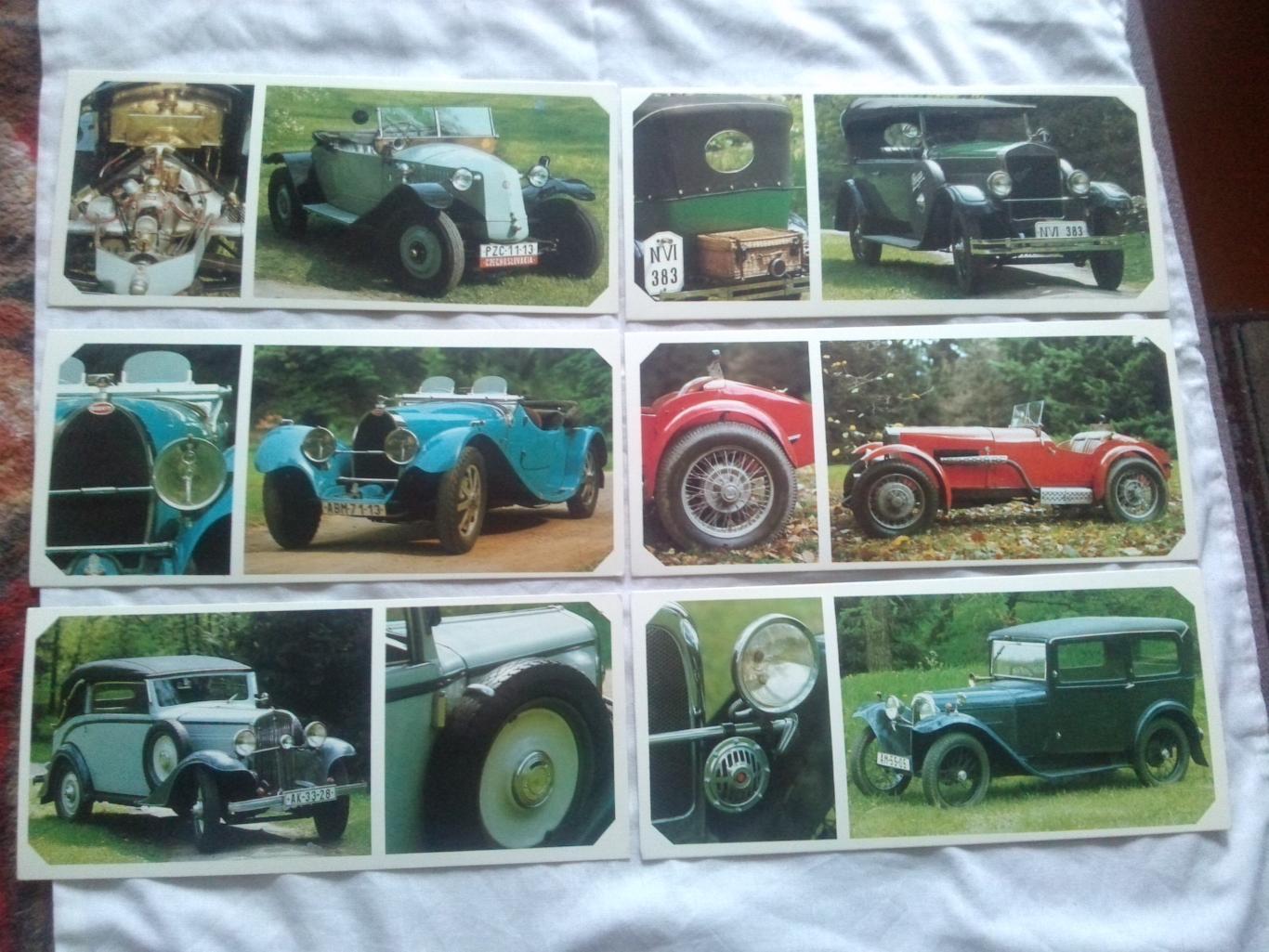 Чехословакия : Старинные автомобили (70 - е годы) полный набор - 21 открытка 3