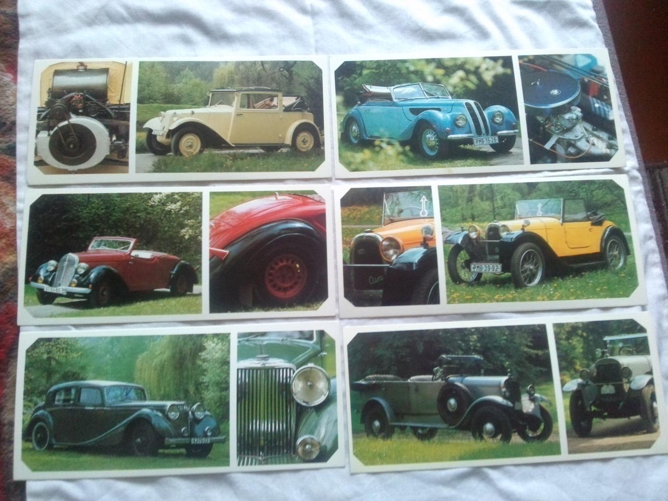 Чехословакия : Старинные автомобили (70 - е годы) полный набор - 21 открытка 4