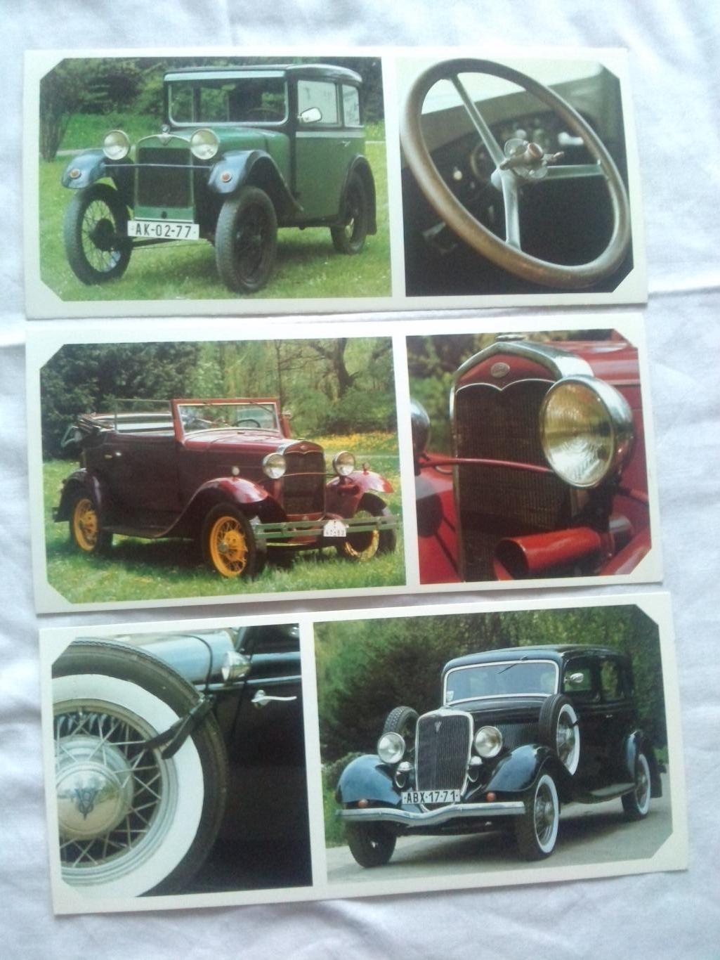 Чехословакия : Старинные автомобили (70 - е годы) полный набор - 21 открытка 5