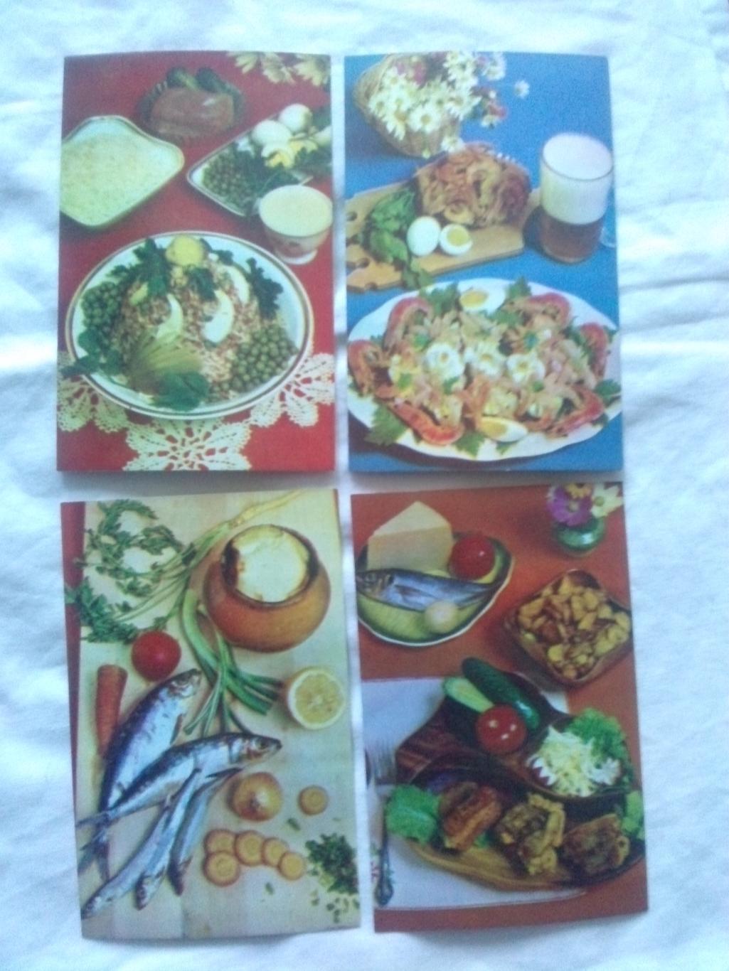 Дары океана : Блюда из рыбы 1982 г. полный набор - 15 открыток (Кулинария рецепт 4