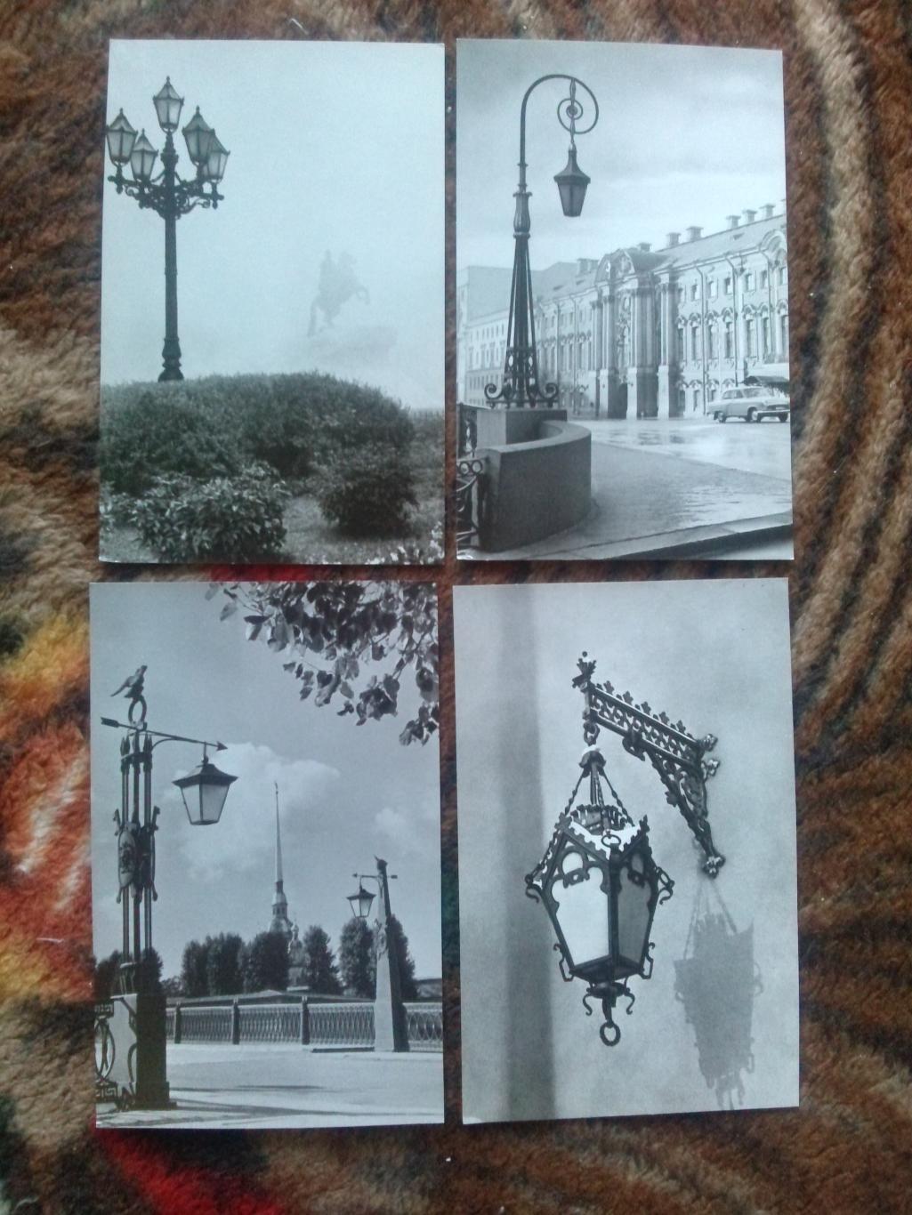 Фонари Ленинграда (Ленинград) 1977 г. полный набор - 15 открыток (чистые) 3