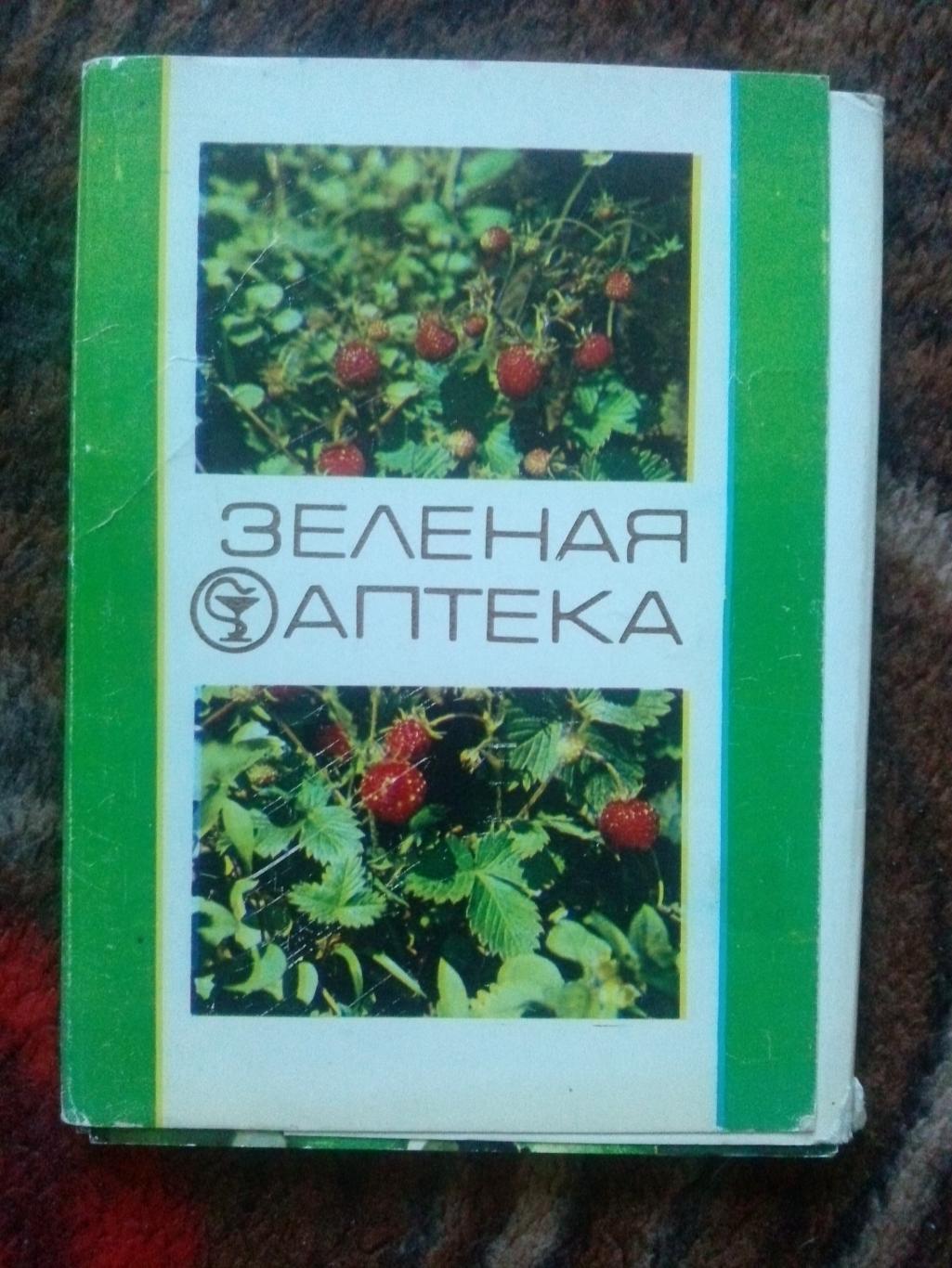 Зеленая аптека Выпуск № 2 (1983 г.) полный набор - 22 открытки (растения флора)