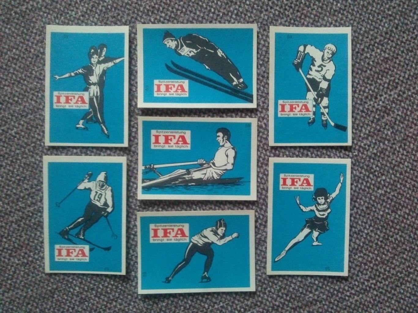 Спичечные этикетки : ГДР (Германия) IFA (60 - е годы) Спорт Хоккей гребля лыжи