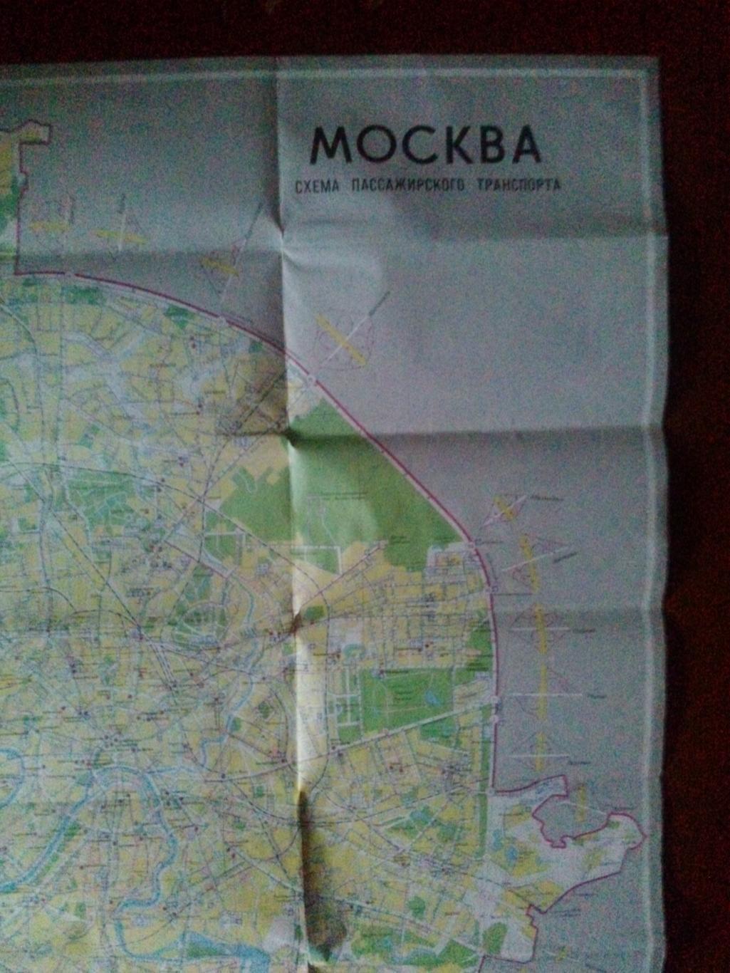 Карта (туристская схема) : Москва 1989 г. Карта движения пассажирского транспорт 1