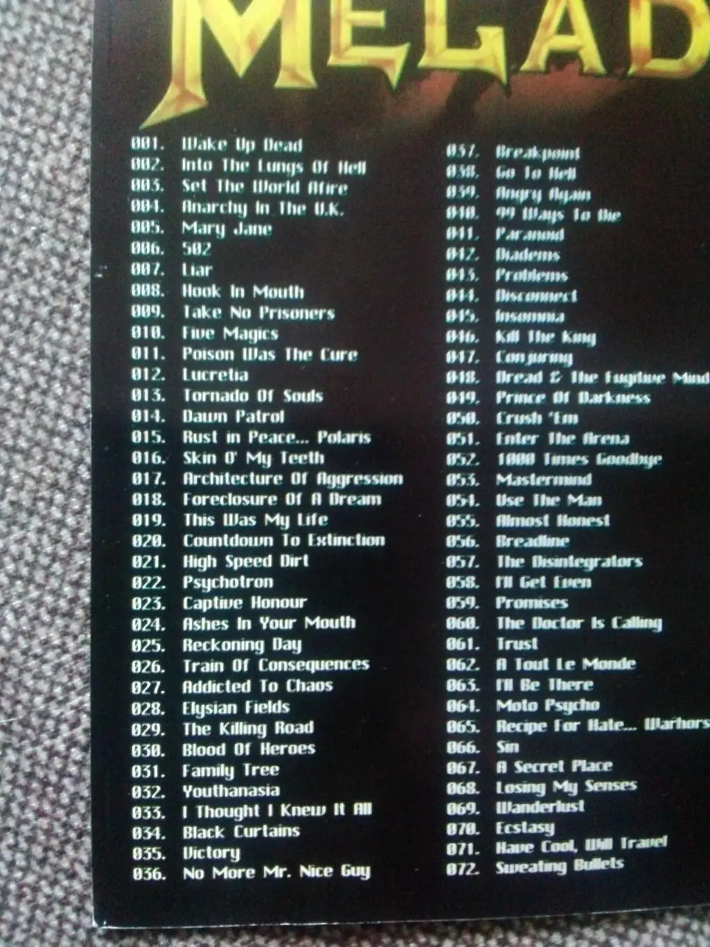 MP - 3 CD диск : Megadeth ( 8 альбомов 1986 - 2004 гг. ) лицензия Trash - metal 2