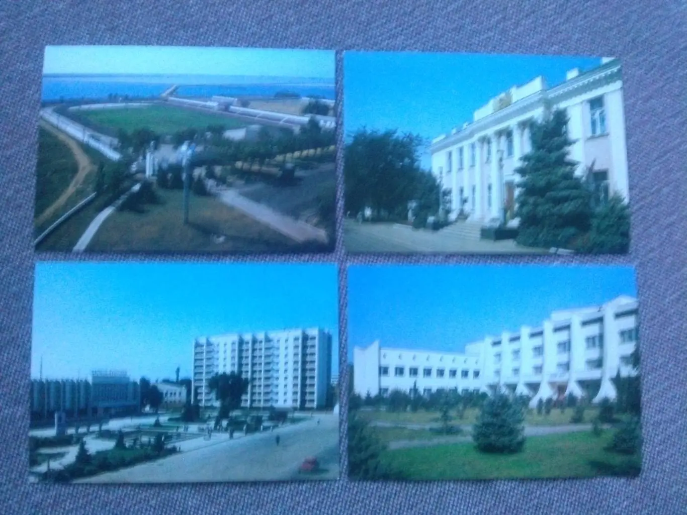 Города СССР : Саки 1985 г. полный набор - 12 почтовых карточек (открыток) чистые 2