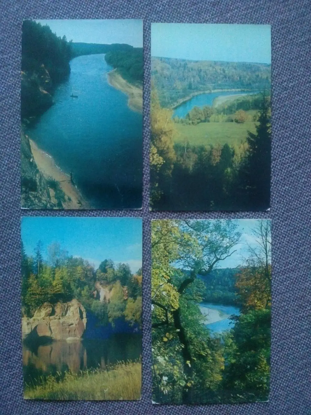 Памятные места СССР : Гауя (60 - е годы) Латвия , полный набор - 15 открыток 5