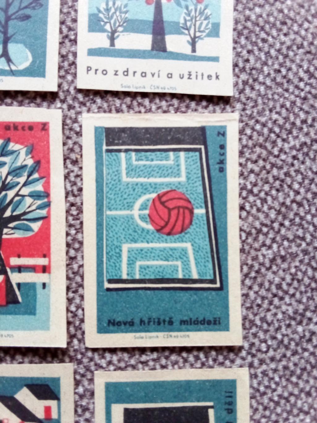 Спичечные этикетки : Чехословакия (60 - е годы) Быт Футбол Спорт (полная серия) 1