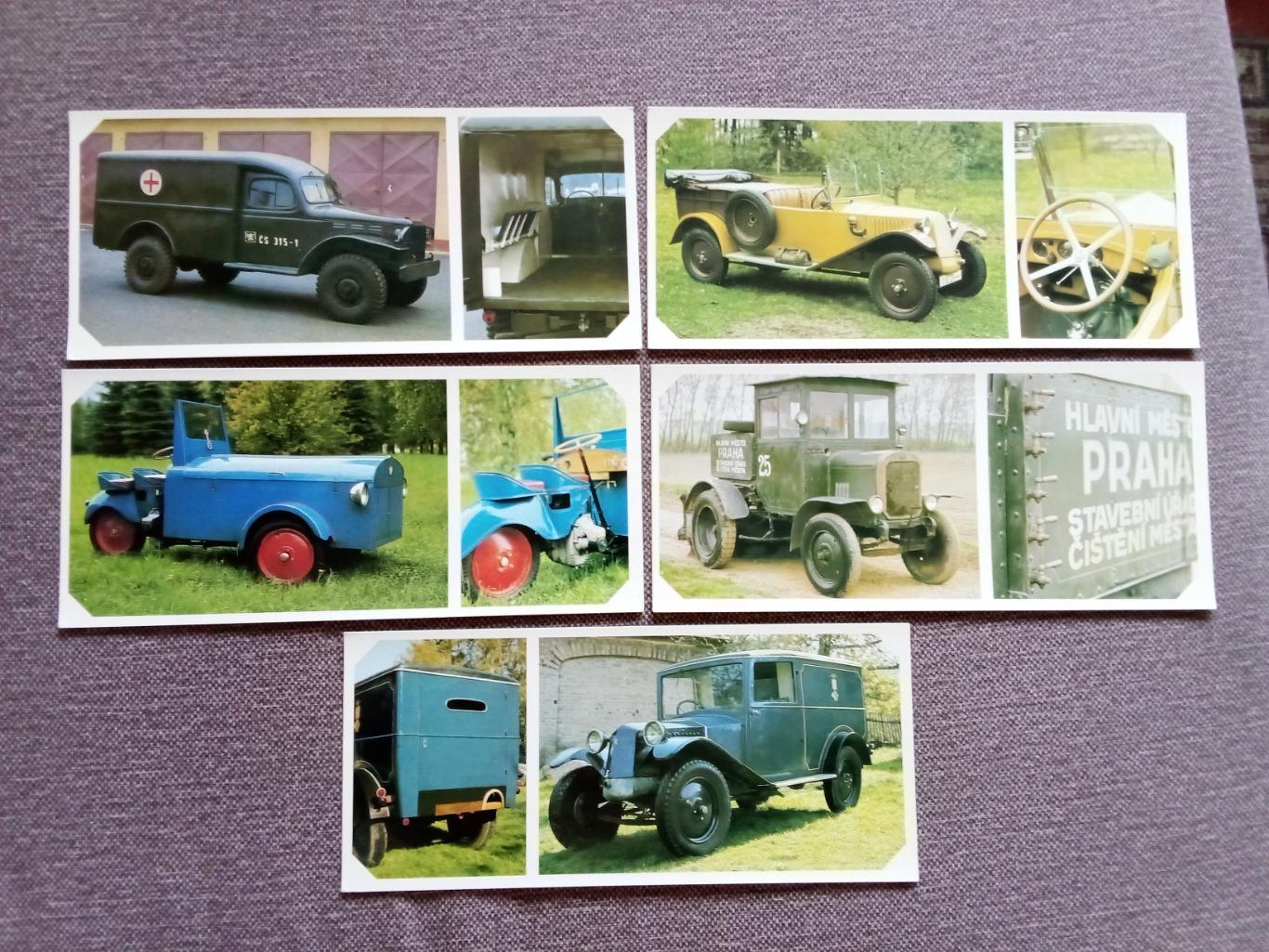 Чехословакия Старые автомобили (70-е годы) полный набор - 17 открыток 5
