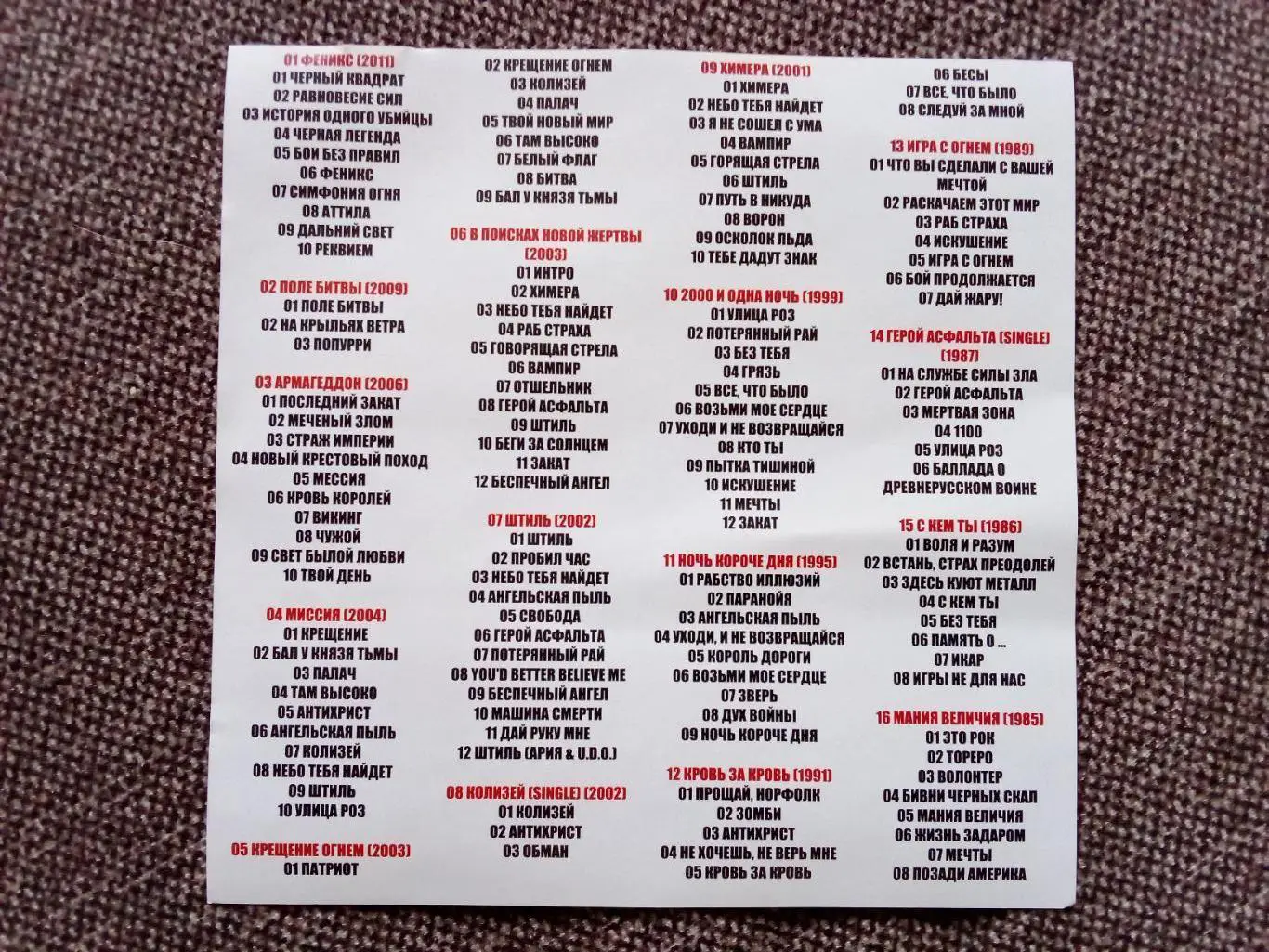 MP - 3 CD группаАрия(16 альбомов на диске) Русский рок , Музыка , Метал 2