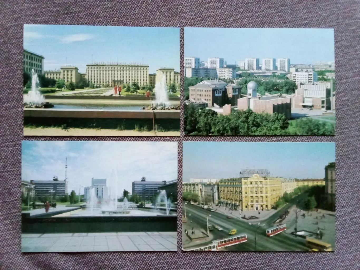Города СССР : Челябинск 1984 г. полный набор - 12 почтовых карточек - открыток 3