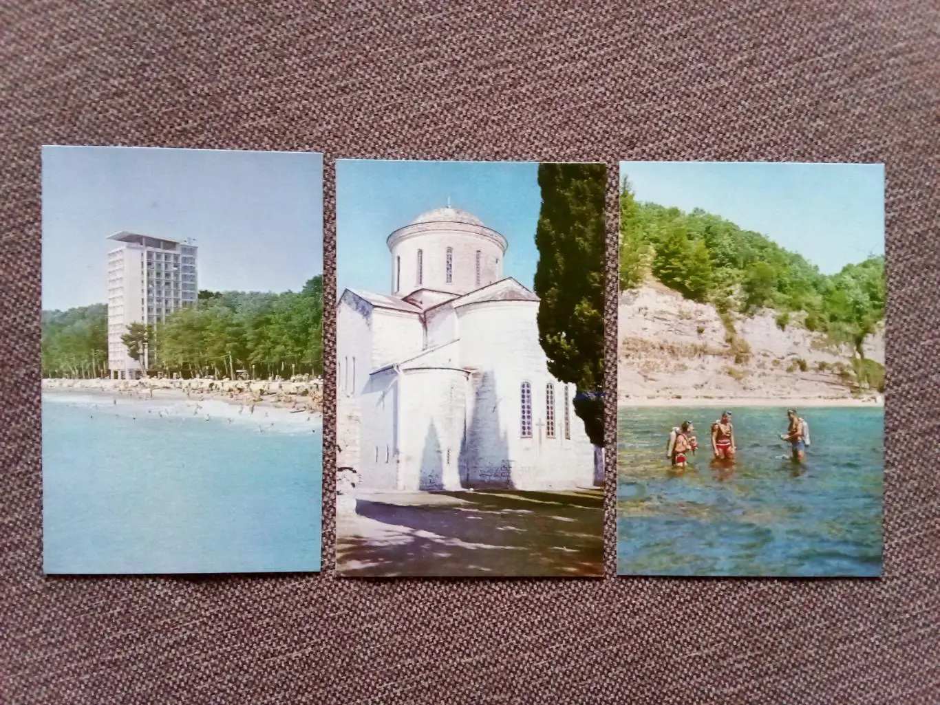 Города СССР : Пицунда (Абхазия) 1970 г. полный набор - 15 открыток (Кавказ) 5