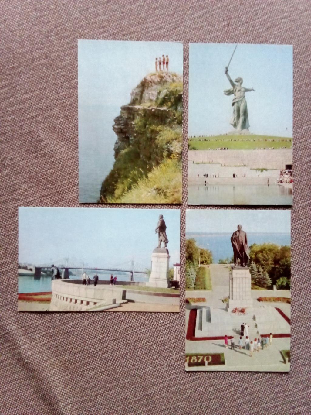По городам РСФСР : По берегам Волги 1977 г. полный набор - 16 открыток (Флот) 5