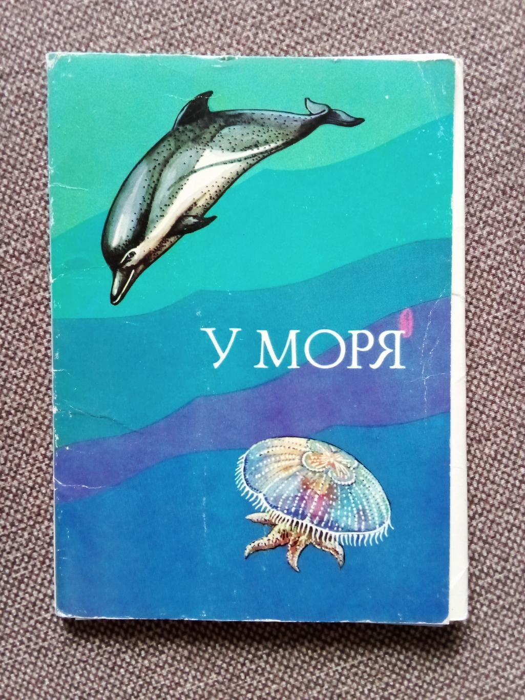 Морской животный мир : У моря 1979 г. полный набор - 16 открыток (Фауна животные