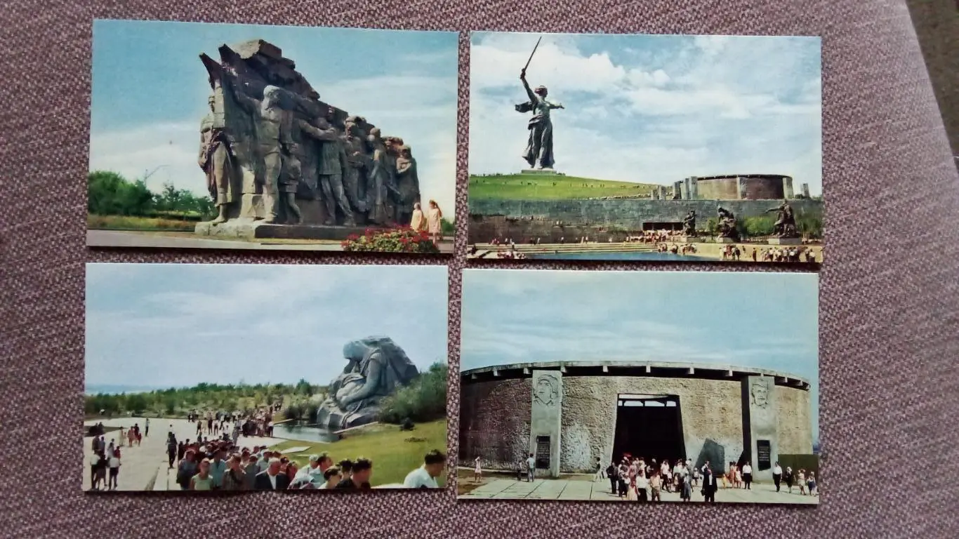 Волгоград Мамаев Курган (памятник-ансамбль) 1968 г. полный набор - 15 открыток 2