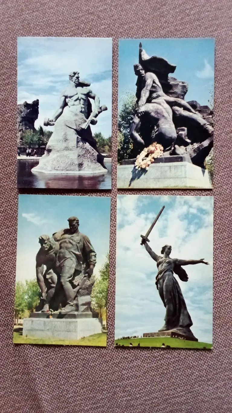 Волгоград Мамаев Курган (памятник-ансамбль) 1968 г. полный набор - 15 открыток 4